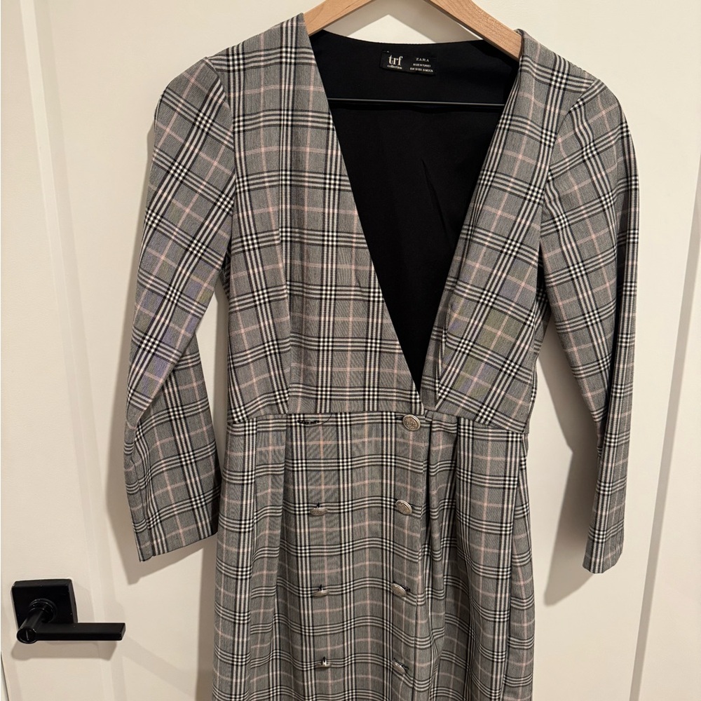 Plaid Long Sleeve Dress